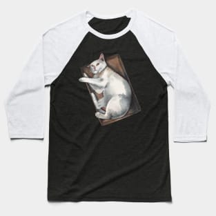 Cat in a Box Baseball T-Shirt